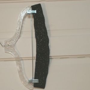 Morgan Taylor black beaded Velcro belt 37.5 total inches glass beads